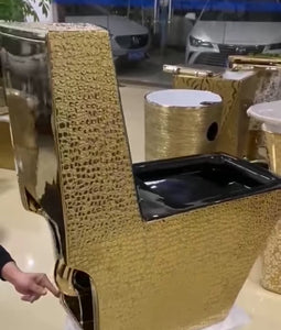 Luxury Gold Black Toilet Bowl (Dubai Design)