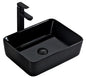 Rectangular Black Porcelain Bathroom Accessories Wash Basin
