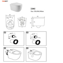 Load image into Gallery viewer, Luxury Marble Design Hanging Toilet Bowl Soft closed Seat Cover
