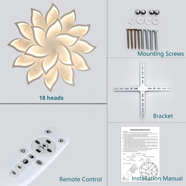 Creative Design Modern LED Flush Mount Ceiling Light Chandelier Lighting Fixture