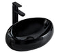Modern Glossy Black Porcelain Bathroom Accessories Wash Basin