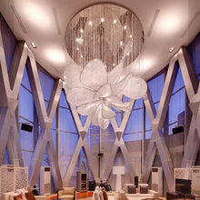 Load image into Gallery viewer, Club villa large crystal luxury round pineapple bead weaving creative lamp hotel lobby engineering art chandelier
