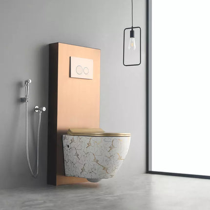 Schwebende, wandmontierte Keramik-Toilette