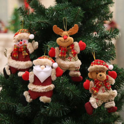 10pcs-christmas-tree-doll-ornaments-santa-snowman-deer-bear
