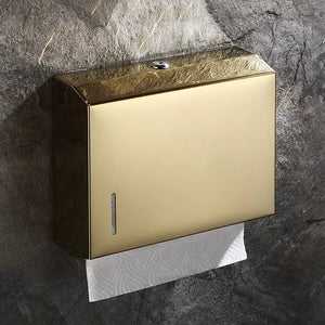 Stainless steel toilet tissue box paper holder gold paper towel dispensers