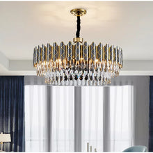 Load image into Gallery viewer, Luxury hanging light round crystal lights hotel modern Living room chandelier pendant lights
