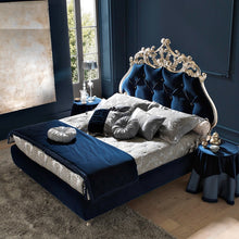 Load image into Gallery viewer, New Classic Wooden Bedroom Furniture Set European Style Luxury Carved Velvet Fabric Bed
