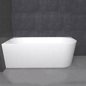 White Corner Luxury Freestanding Indoor Simple Deep Acrylic Bathtubs