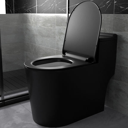 Black Matte Toilet Bowl Tornado Flush Floor Mounted Italian Style