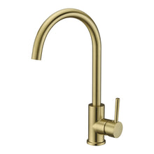 Load image into Gallery viewer, kitchen elbow faucet single hole brass brushed gold kitchen faucet
