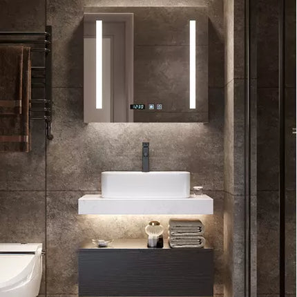 Nordic Marble Top bathroom cabinets with ceramic basin and Smart LED Mirror Cabinet