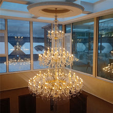 Charger l&#39;image dans la galerie, luxury crystal chandelier earrings light pendant lighting for living room
