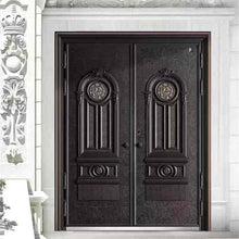 Charger l&#39;image dans la galerie, Luxury Design Cast Aluminium Door Double Door Bulletproof Main Entrance Steel Doors Security  (note: price depends on the size of your door )
