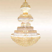 Load image into Gallery viewer, contemporary hotel luxury led crystal chandelier
