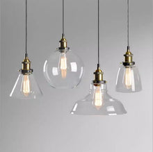 Загрузить изображение в средство просмотра галереи, 3 SET OF LIGHTS Vintage Farmhouse Decor Pendant Light Retro Amber Glass Industrial Chandelier Lights Fixture For Restaurant Home Bar
