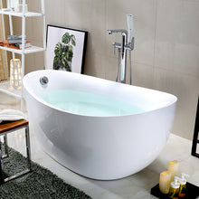 Load image into Gallery viewer, Newest design composite acrylic portable luxury free standing simple bathtub for adults
