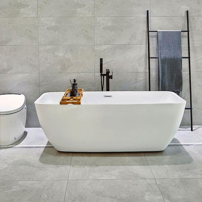 Bathroom Modern Design Resin Stone Bathtub Solid Surface Acrylic white Bath Tub