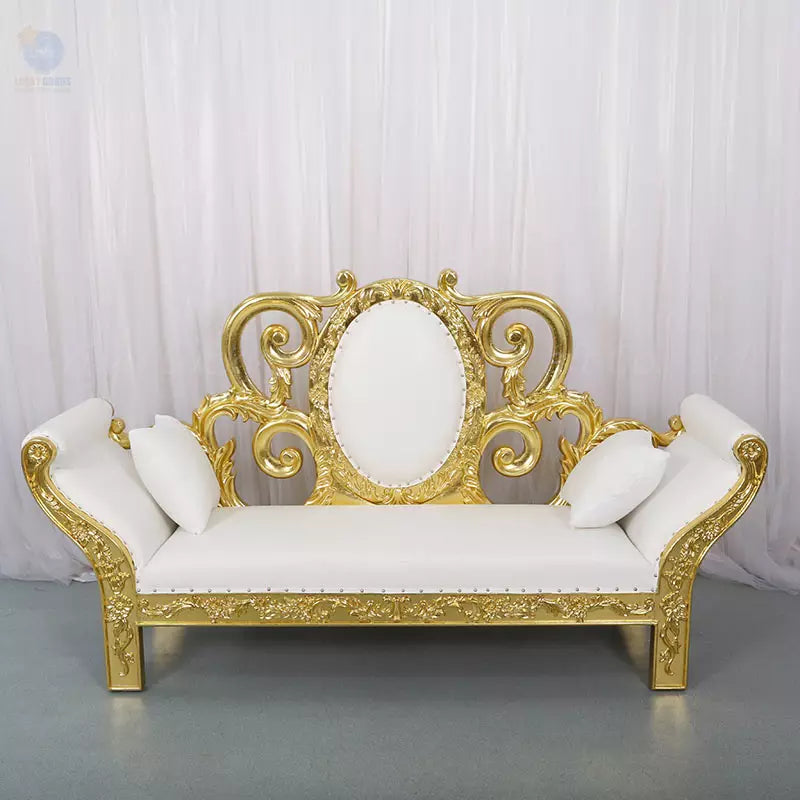 Weeding Royal Throne Chairs for King and Queen Classic Design Victorian (Customize Color-Message us)