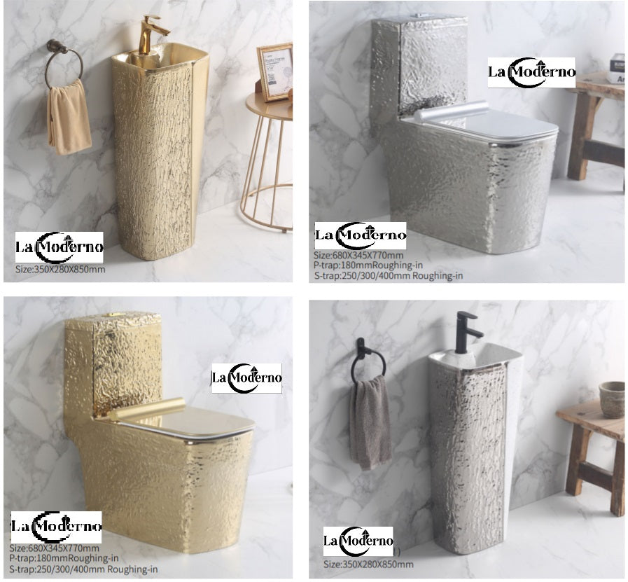 Luxury Set Gold or Silver Ceramic Toilet Seat