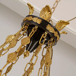 French Luxury Design Living Room Decoactive Hanging Lamp Led Chandelier Brass Pendant Light
