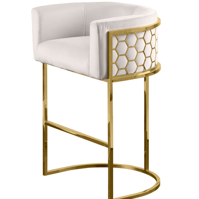 Modern High Quality Stainless Steel Frame Upholstered Bar Stool High Chair For Coffee shop Bistro furniture