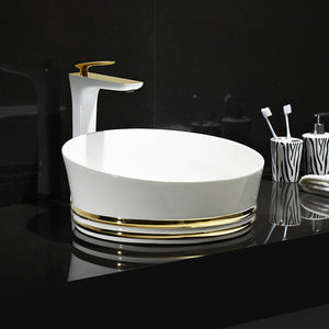 Modern Luxury Wash Basin Golden Art Basin
