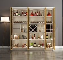 Загрузить изображение в средство просмотра галереи, Home Furniture Wine Cabinet Display Frame Wine Rack Cabinet Living Room Bar Wine Rack Cabinet
