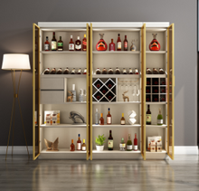 Cargar imagen en el visor de la galería, Home Furniture Wine Cabinet Display Frame Wine Rack Cabinet Living Room Bar Wine Rack Cabinet
