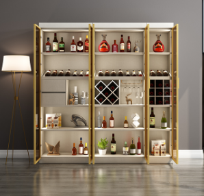 Home Furniture Wine Cabinet Display Frame Wine Rack Cabinet Living Room Bar Wine Rack Cabinet