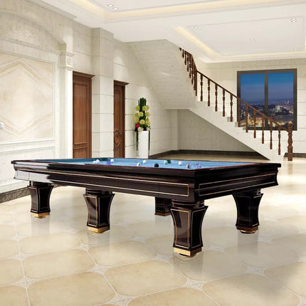 Luxury villa home 8ft 9ft billiard pool table solid wood slate black eight billard table