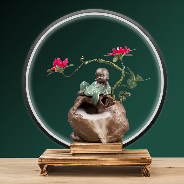 Anneau de lampe en céramique créative de qualité pour fontaine d'extérieur