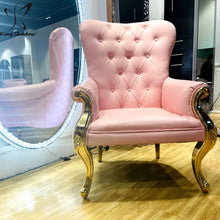 Load image into Gallery viewer, Pink throne chair luxury foot spa bowl modern pedicure station

