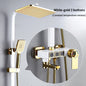 White Gold Shower Faucet Rainfall Shower System
