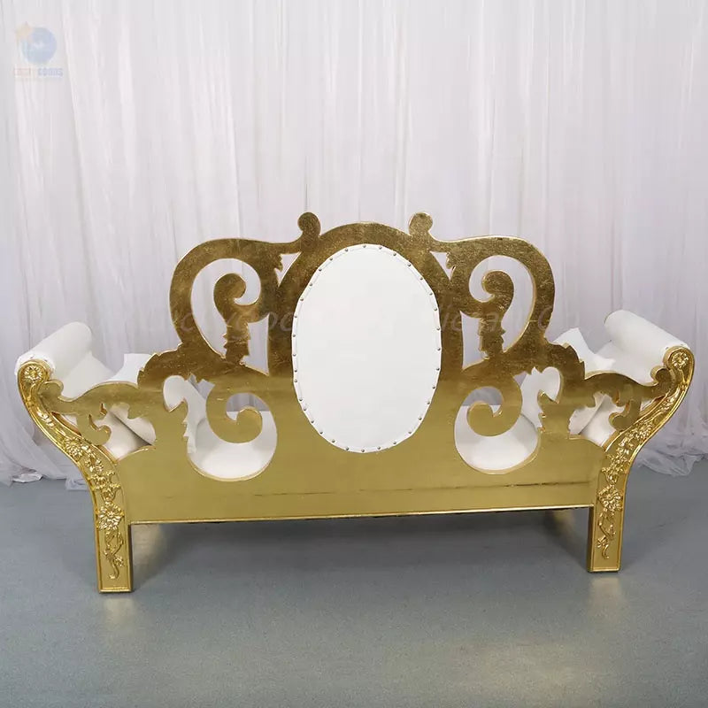 Weeding Royal Throne Chairs for King and Queen Classic Design Victorian (Customize Color-Message us)