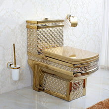 Load image into Gallery viewer, Luxury Golden Toilet Electroplating in Gold Dubai Designed
