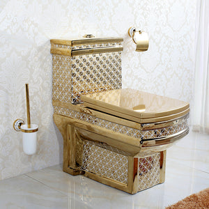 Luxury Golden Toilet Electroplating in Gold Dubai Designed