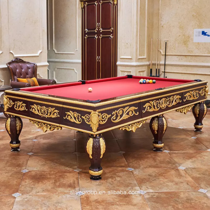 Palace luxury snooker pool table solid wood material American billiard pool table