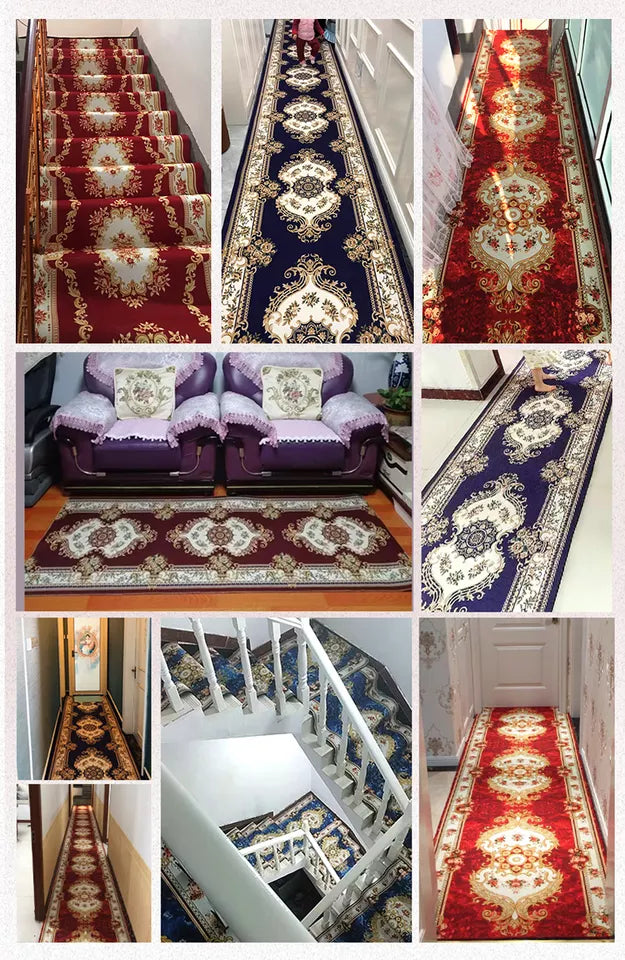 Hotel restaurant anti-skid and dirt rug Easy to handle black Commercial advertising custom runner rugs