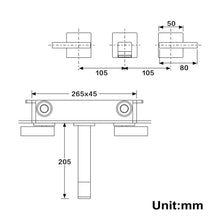 Load image into Gallery viewer, wall-mounted brass Black hot and cold wash basin mixer
