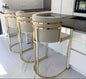 Chair Gold Stainless Steel Bar Chair Velvet Upholster Bar Stool For Hotel Home