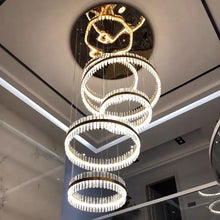 Cargar imagen en el visor de la galería, luxury large LED pendant lamp
