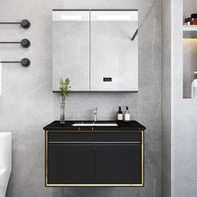 Cargar imagen en el visor de la galería, Luxurious marble counter top SS bathroom vanity set with led lighted
