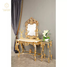 Load image into Gallery viewer, Design Classic Style Luxury Golden Glass Dresser Bedroom Furniture
