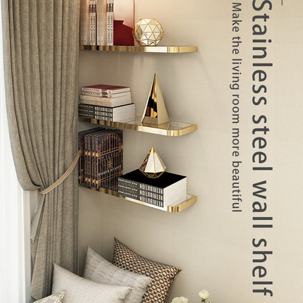 Stainless Steel Decorative Wall Decor Storage Shelves 3 Sets