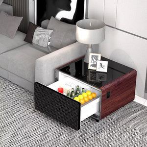 Smart Coffee Table Mechanism Speakers Smart Tea Side Table Refrigerator With Electrical Outlets