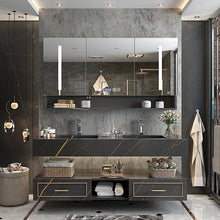 Загрузить изображение в средство просмотра галереи, High End Luxury Style Bagno Bathroom Heated Defogging Sink Cabinet Vanity
