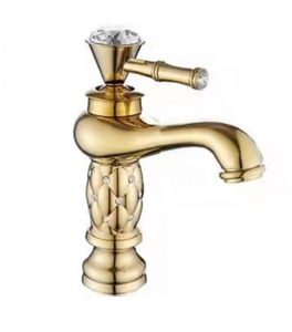 Diamond Gold Electroplating Faucet Luxury Crystals