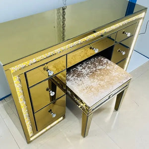 Modern Mirror Furniture Dressing Table with Light