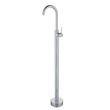 Lade das Bild in den Galerie-Viewer, American Style Stainless Steel Glossy Floor Mounted Freestanding Bathtub Faucet
