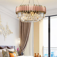 Load image into Gallery viewer, crystal modern rectangle dining room table chandelier light
